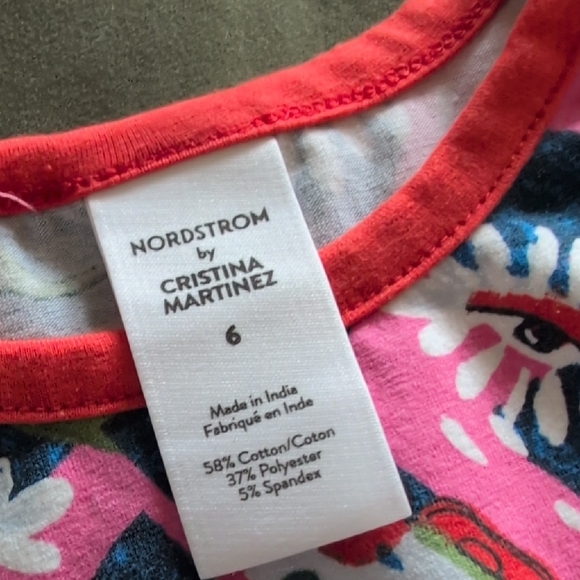 Nordstrom Cristina Martinez Pink Floral Top - Picture 2 of 6